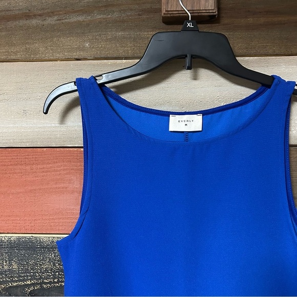 Blue Halter Sheath Dress for Cocktail Night Out - Picture 2 of 3